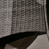 Paris 4 Seat 110cm Lux Rattan Garden Dining Set close up of rattan weave