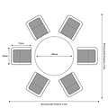 Paris 6 Seat 140cm Lux Rattan Garden Dining Set Dimensions & Size Guide