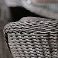 Paris 6 Seat 140cm Lux Rattan Garden Dining Set close up of rattan weave