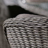 Paris 6 Seat 140cm Lux Rattan Garden Dining Set close up of rattan weave