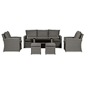 Paris Rattan Seven Seater Deluxe Sofa Dining Set from Roseland
