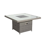 Paris 120cm Fire Pit Dine or Lounge Rattan Set with Bench