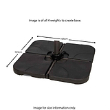 Water Fillable Parasol Base for Cantilever Parasols -  Size Guide