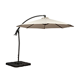 3m Deluxe Pedal Operated Cantilever Parasol - Ivory