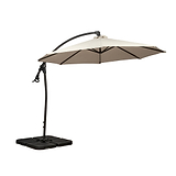 3m Deluxe Pedal Operated Cantilever Parasol - Ivory