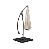 3m Deluxe Pedal Operated Cantilever Parasol - Ivory