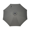 2.7m Grey LED Lit Solar Powered Outdoor Crank and Tilt Parasol Canopy