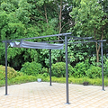 3.5m Grey Prague pergola gazebo shelter Lifestyle