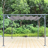 3.5m Grey Prague pergola gazebo shelter