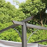 3.5m Grey Prague pergola gazebo shelter