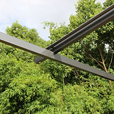 3.5m Grey Prague pergola gazebo shelter