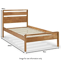 Maxi Oak Bed Single Frame dimensions