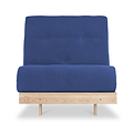 Maggie Blue Single Futon Sofa Bed