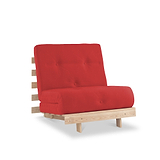 Maggie Red Single Futon Sofa Bed 