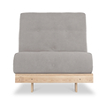 Maggie Grey Single Futon Sofa Bed