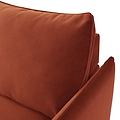 Thalia Burnt Orange Velvet 3 Seater Corner Chaise Sofa Bed
