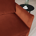 Thalia Burnt Orange Velvet 3 Seater Corner Chaise Sofa Bed