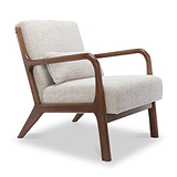 Khali Natural Upholstered Modern Vintage Armchair