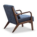 Khali Navy Blue Upholstered Modern Vintage Armchair