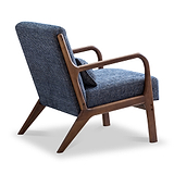 Khali Navy Blue Upholstered Modern Vintage Armchair