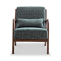 Khali Green Upholstered Modern Vintage Armchair