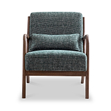 Khali Green Upholstered Modern Vintage Armchair