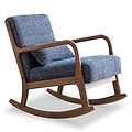Khali Navy Blue Modern Vintage Rocking Chair