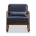 Khali Navy Blue Modern Vintage Rocking Chair