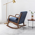 Khali Navy Blue Modern Vintage Rocking Chair for living room