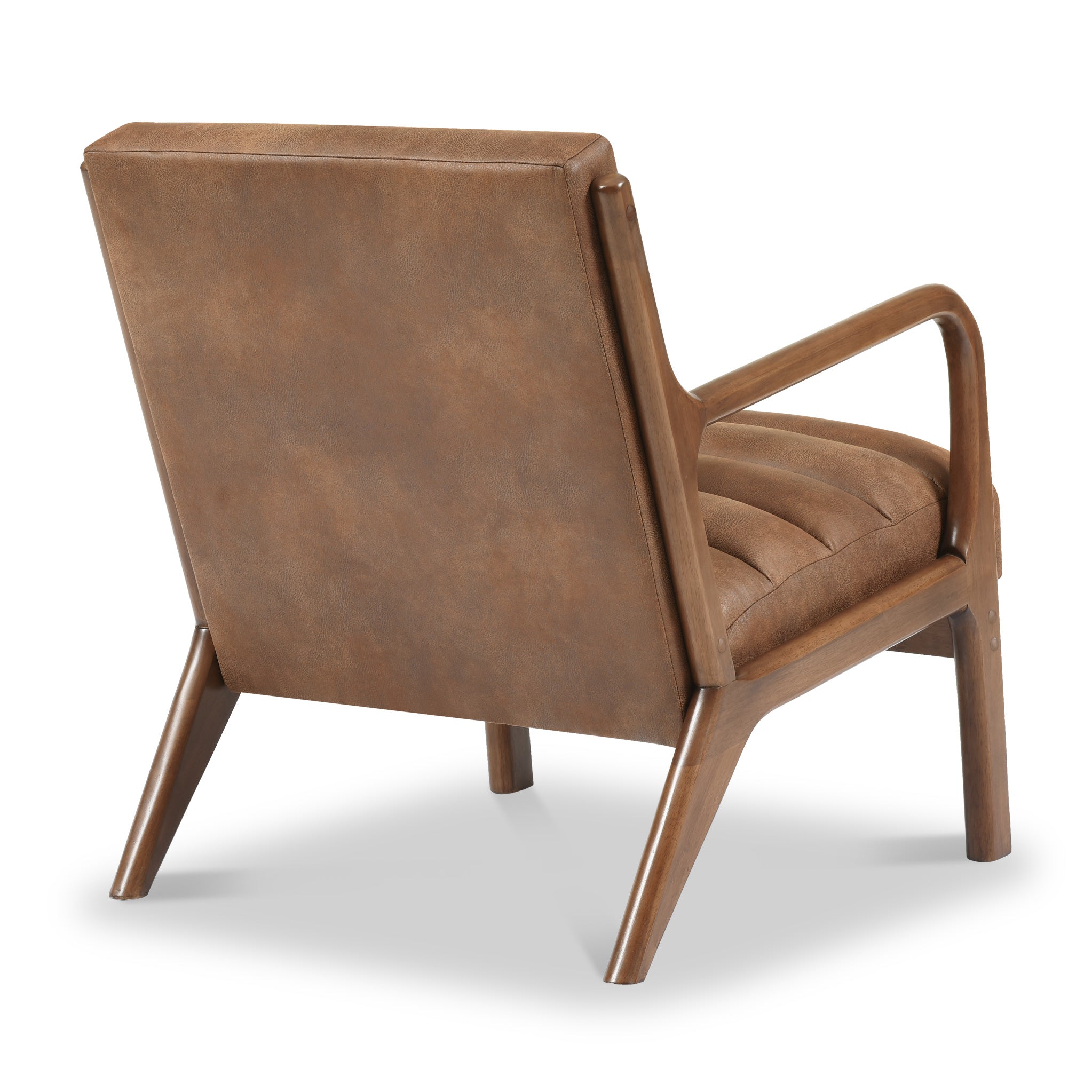 Jacques Mid Century Armchair | Ribbed Faux Leather | Roseland