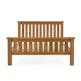 front view of the Zelah Oak 5ft Slatted Bed Frame