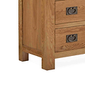 Zelah Oak 4 Drawer Chest - Close Up of Feet