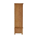 Zelah Oak Double Wardrobe with Drawer - Side on view
