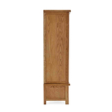 Zelah Oak Double Wardrobe with Drawer - Side on view