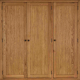 Zelah Oak Triple Wardrobe with Drawers - Close up of wardrobe doors