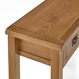 Zelah Oak Dressing Table - Close up of top of dressing table