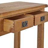 Zelah Oak Dressing Table - Close up of drawers