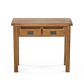 Zelah Oak Dressing Table - Front View with drawers open
