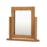 Zelah Oak Vanity Mirror - Side view