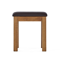 Zelah Oak Stool - Front view