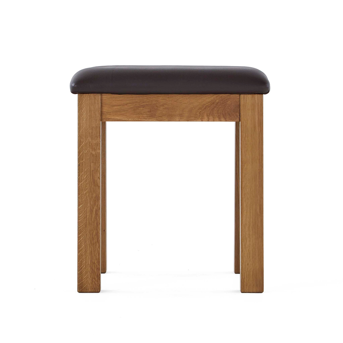 Zelah Oak Stool - Front view