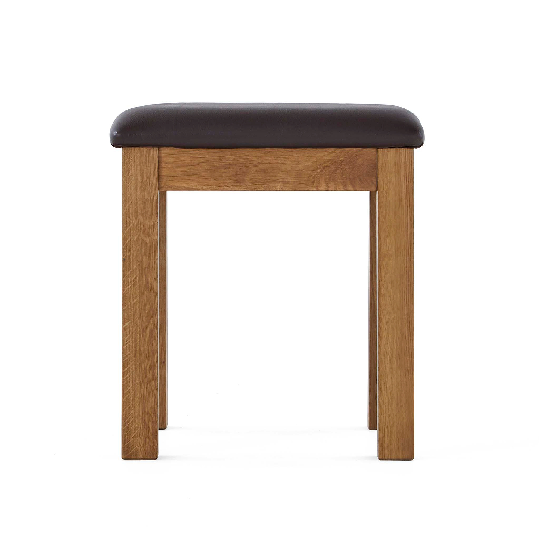 Zelah Oak Stool - Front view