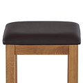 Zelah Oak Stool - Close up of padded seat