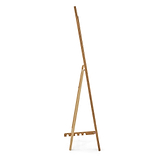 Zelah Oak Cheval Mirror - Side on view