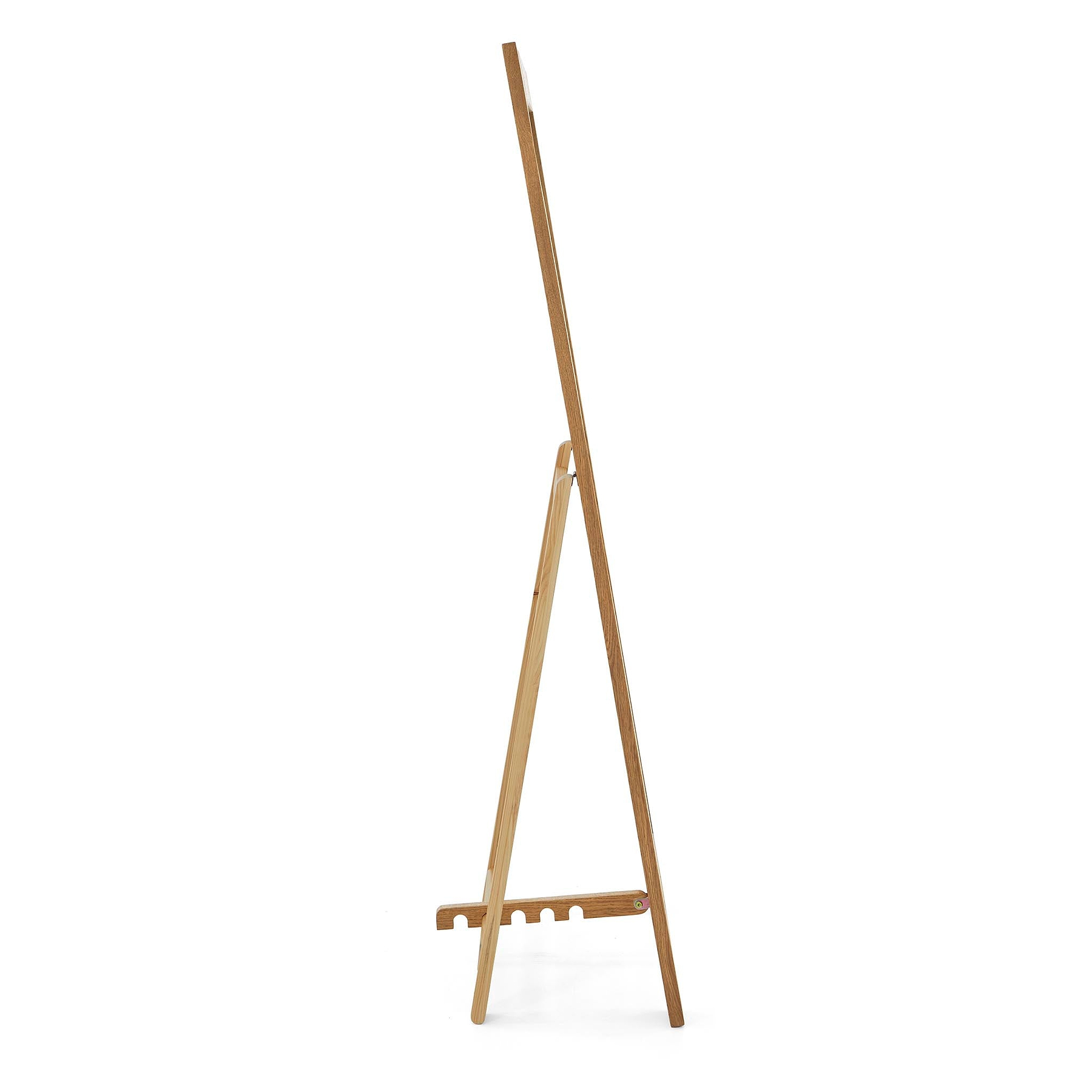 Zelah Oak Cheval Mirror - Side on view