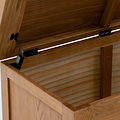 Zelah Oak Blanket Box - Close up of hinges
