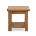 Zelah Oak Lamp Table - Close up of top of table