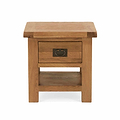 Zelah Oak Lamp Table with Drawer -  Showing top of table