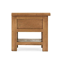 Zelah Oak Lamp Table with Drawer - Side on view