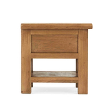 Zelah Oak Lamp Table with Drawer - Side on view